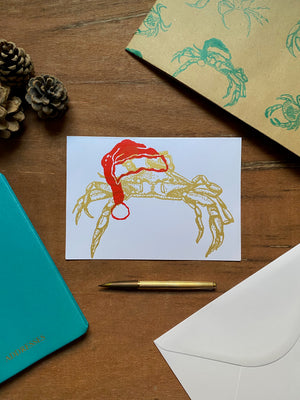 Handprinted Eco Christmas Cards - Santa Claws