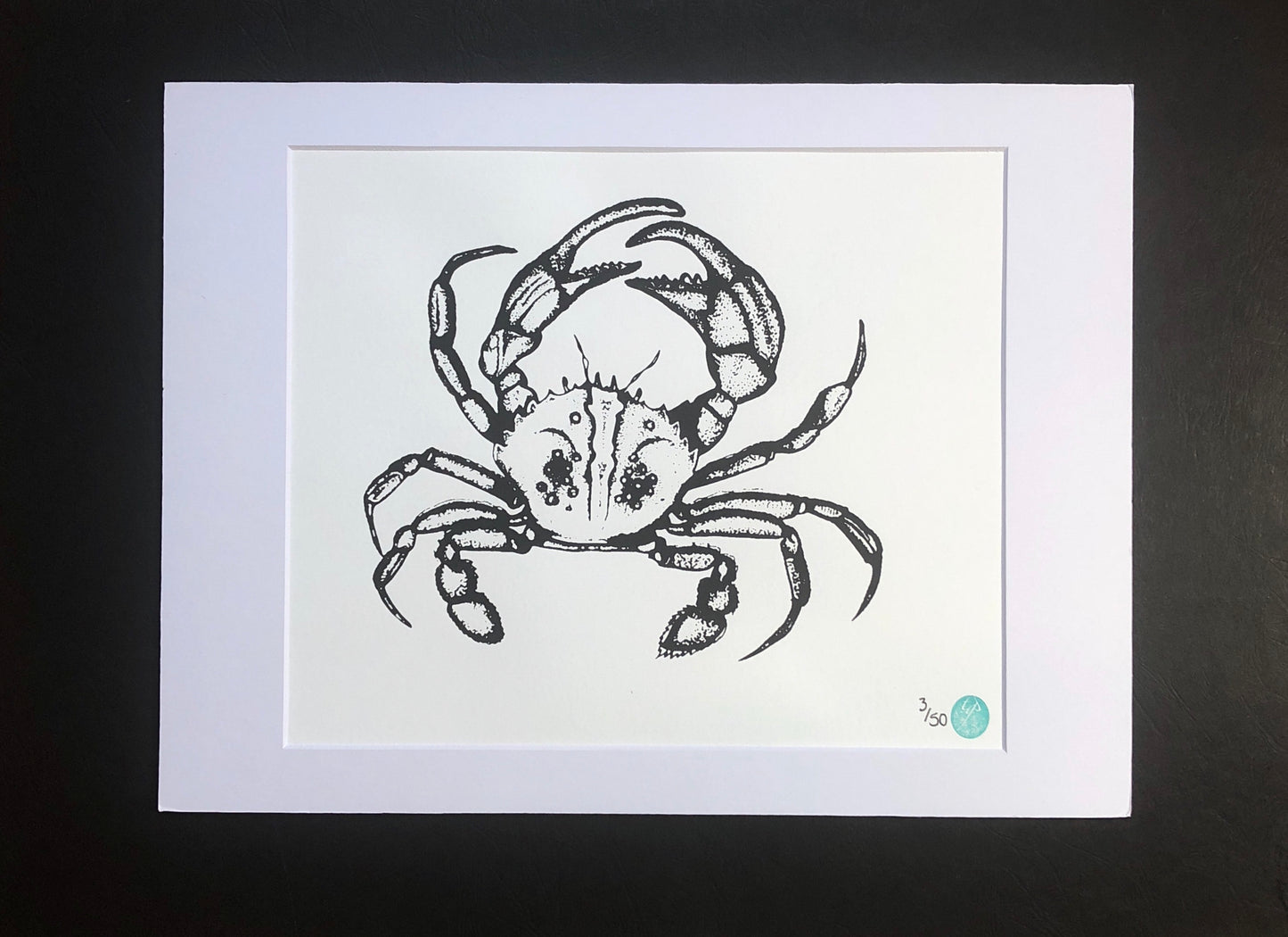 Mounted Crab Picture - A3