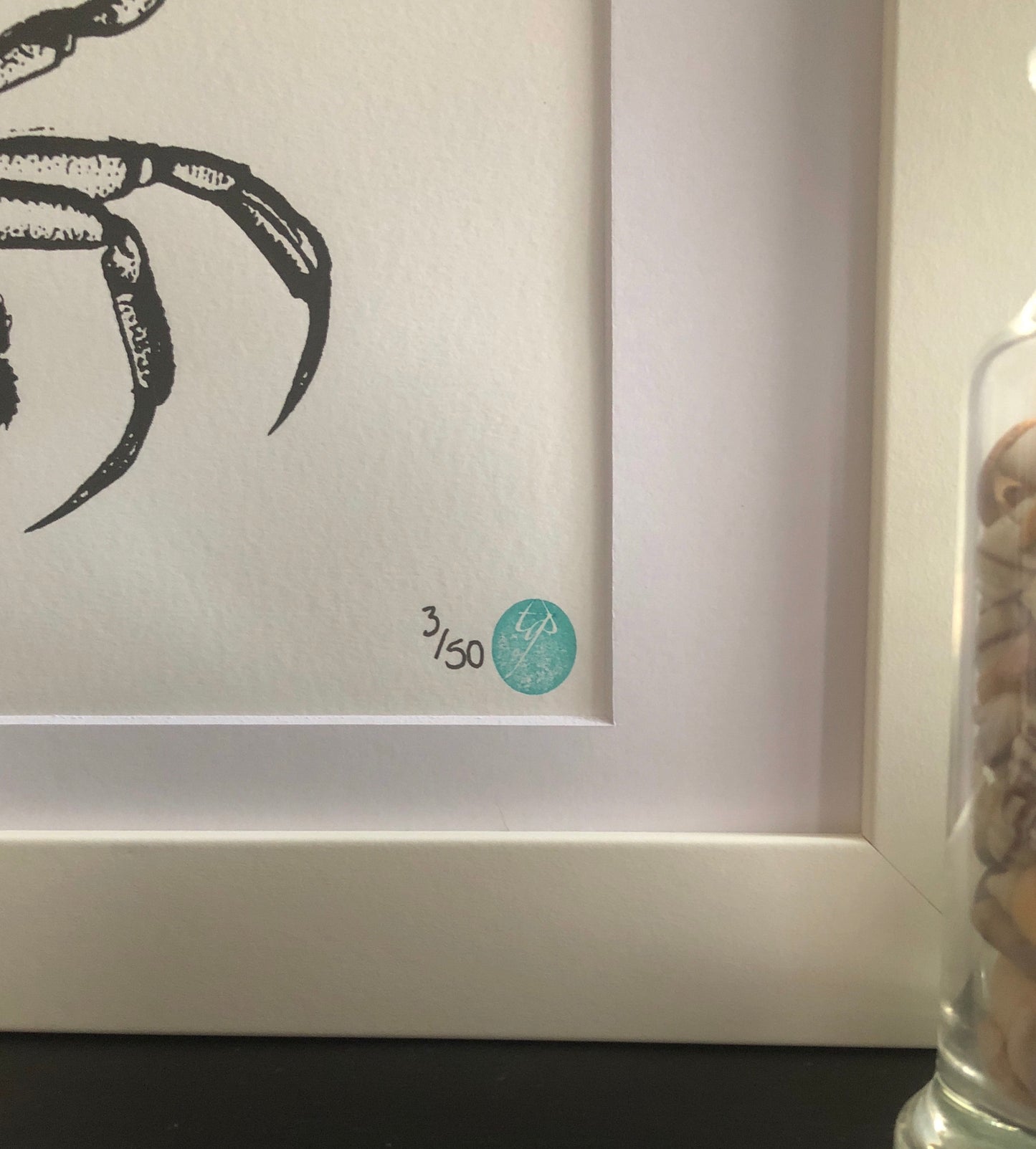 Mounted Crab Picture - A3