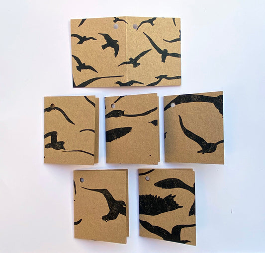 Set of 6 Seagull Eco Gift Tags by Gem Blastock