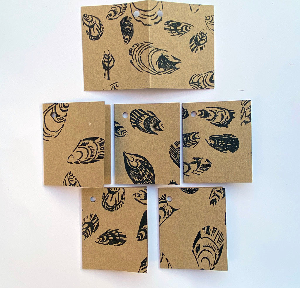 Set of 6 Seashell Eco Gift Tags by Gem Blastock