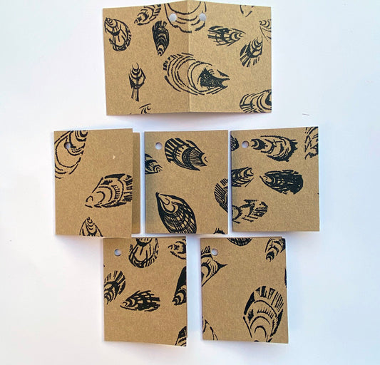 Set of 6 Seashell Eco Gift Tags by Gem Blastock