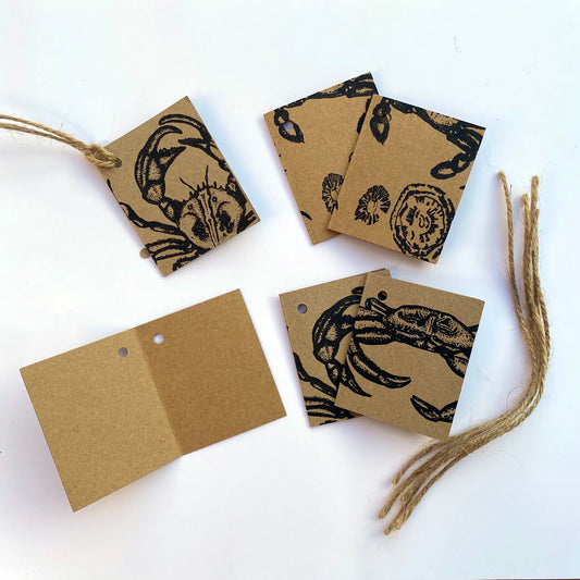 Set of 6 Rockpool Eco Gift Tags by Gem Blastock
