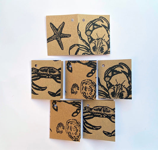 Set of 6 Rockpool Eco Gift Tags by Gem Blastock