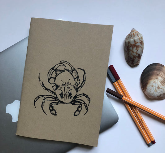 Crab A5 Handprinted Journal / Sketchbook
