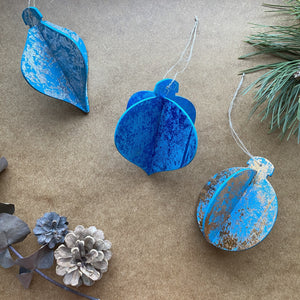Ocean inspired | Sustainably sourced | FSC certified.   Wooden Baubles perfect for Christmas & for Gifts. By Gem Blastock