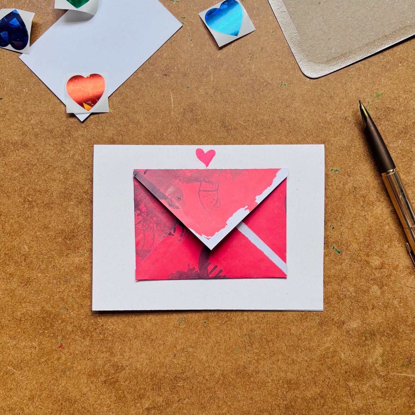 Handmade Valentine’s Mini Envelope Card by Gem Blastock