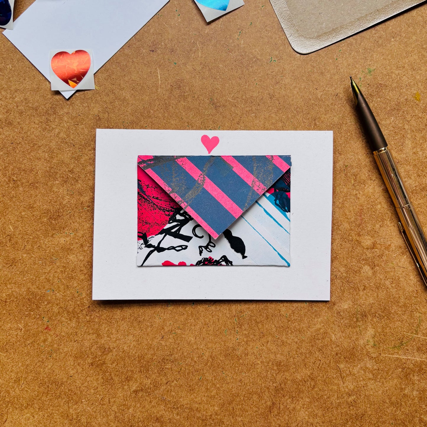 Handmade Valentine’s Mini Envelope Card by Gem Blastock