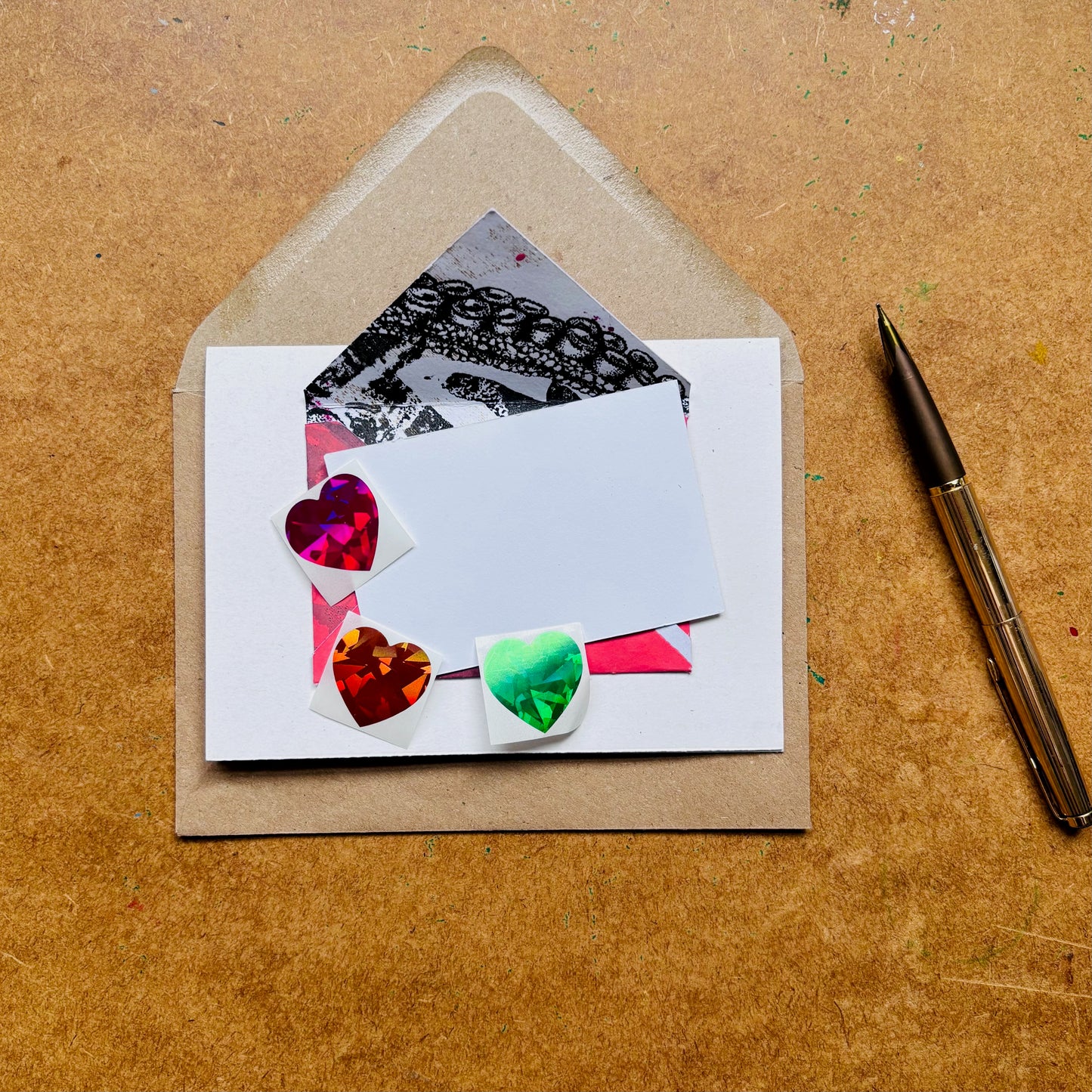 Handmade Valentine’s Mini Envelope Card by Gem Blastock