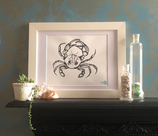 Mounted Crab Picture - A3