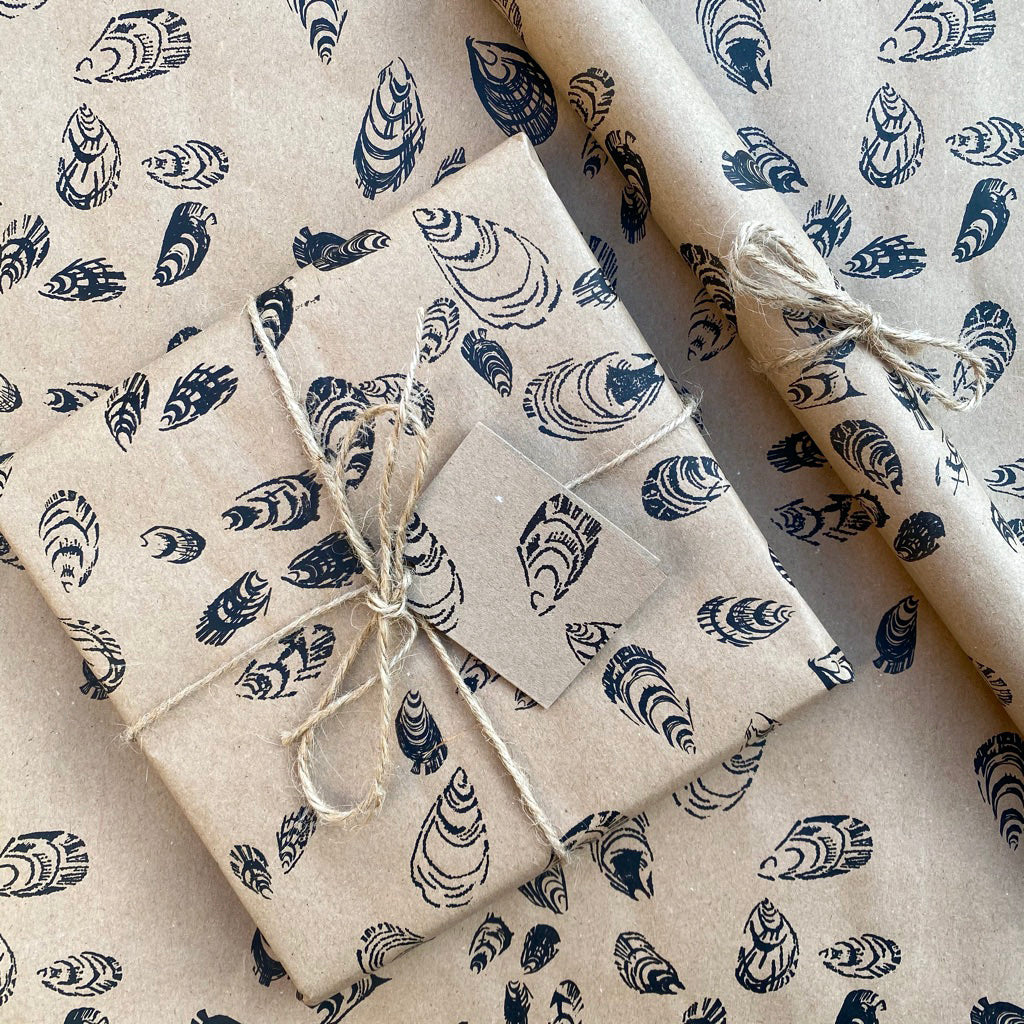 Seashell Eco Wrapping Paper by Gem Blastock