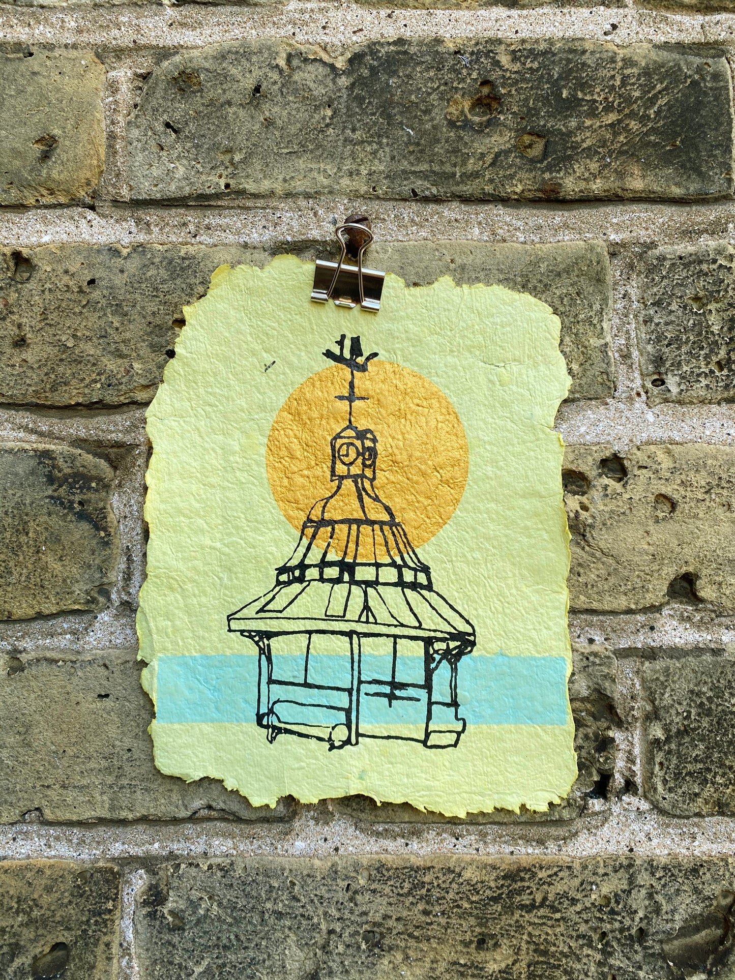 Broadstairs Clock Tower, sustainable 3 colour edition print