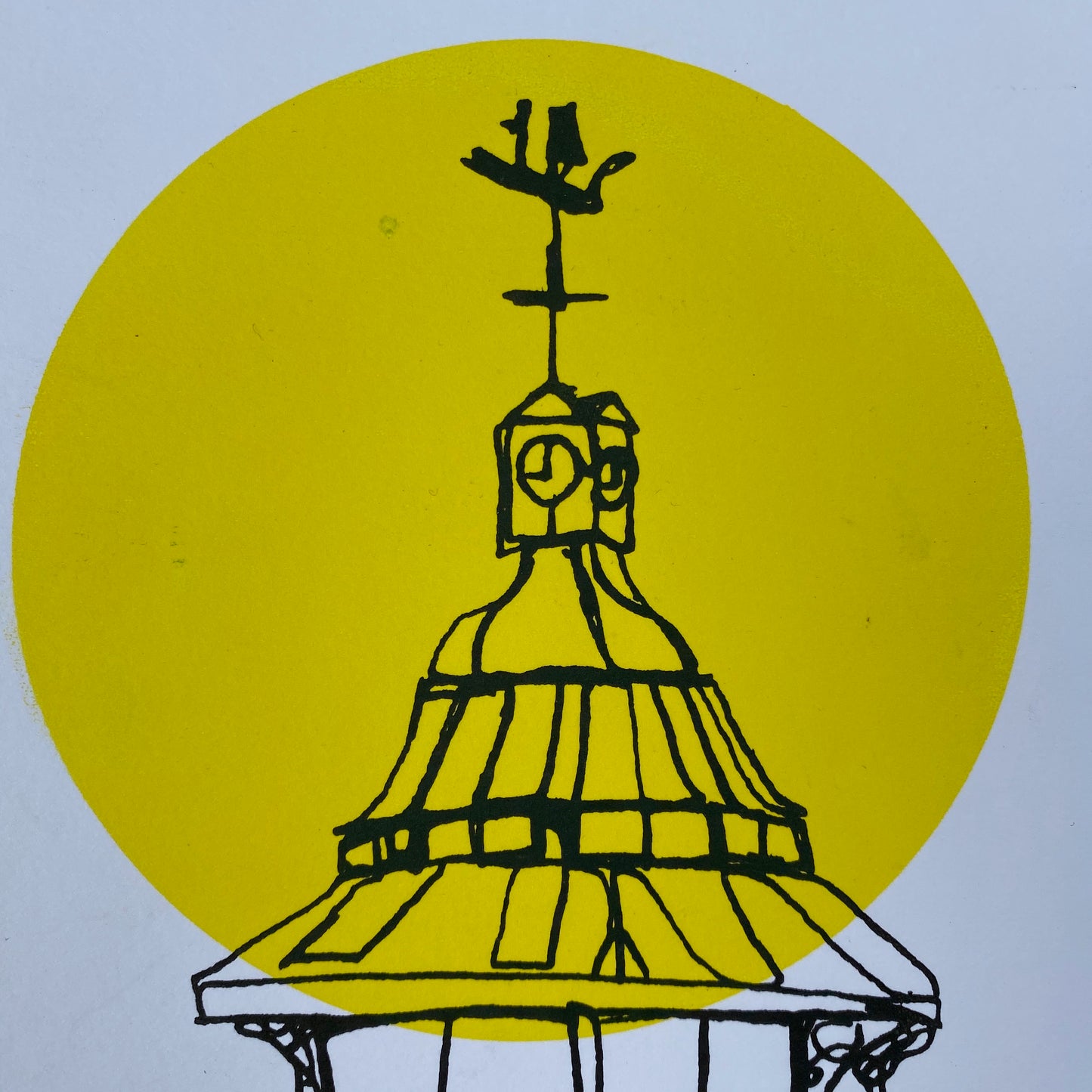 Broadstairs Clock Tower, A5 sustainable 2 colour print