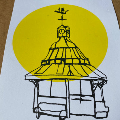 Broadstairs Clock Tower, A5 sustainable 2 colour print