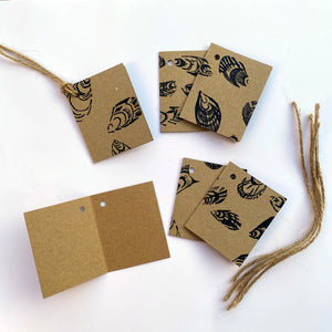 Set of 6 Seashell Eco Gift Tags by Gem Blastock