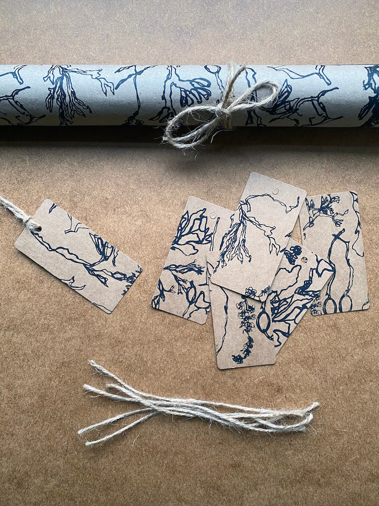 Seaweed Eco Wrapping Paper & Tags by Gem Blastock